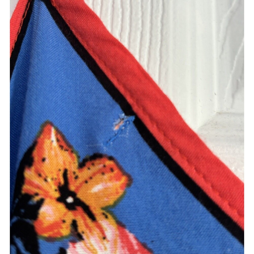 Flying Tomato Handkerchief Hem Slip Dress White Red and Blue Floral Boho Size M - Picture 10 of 10